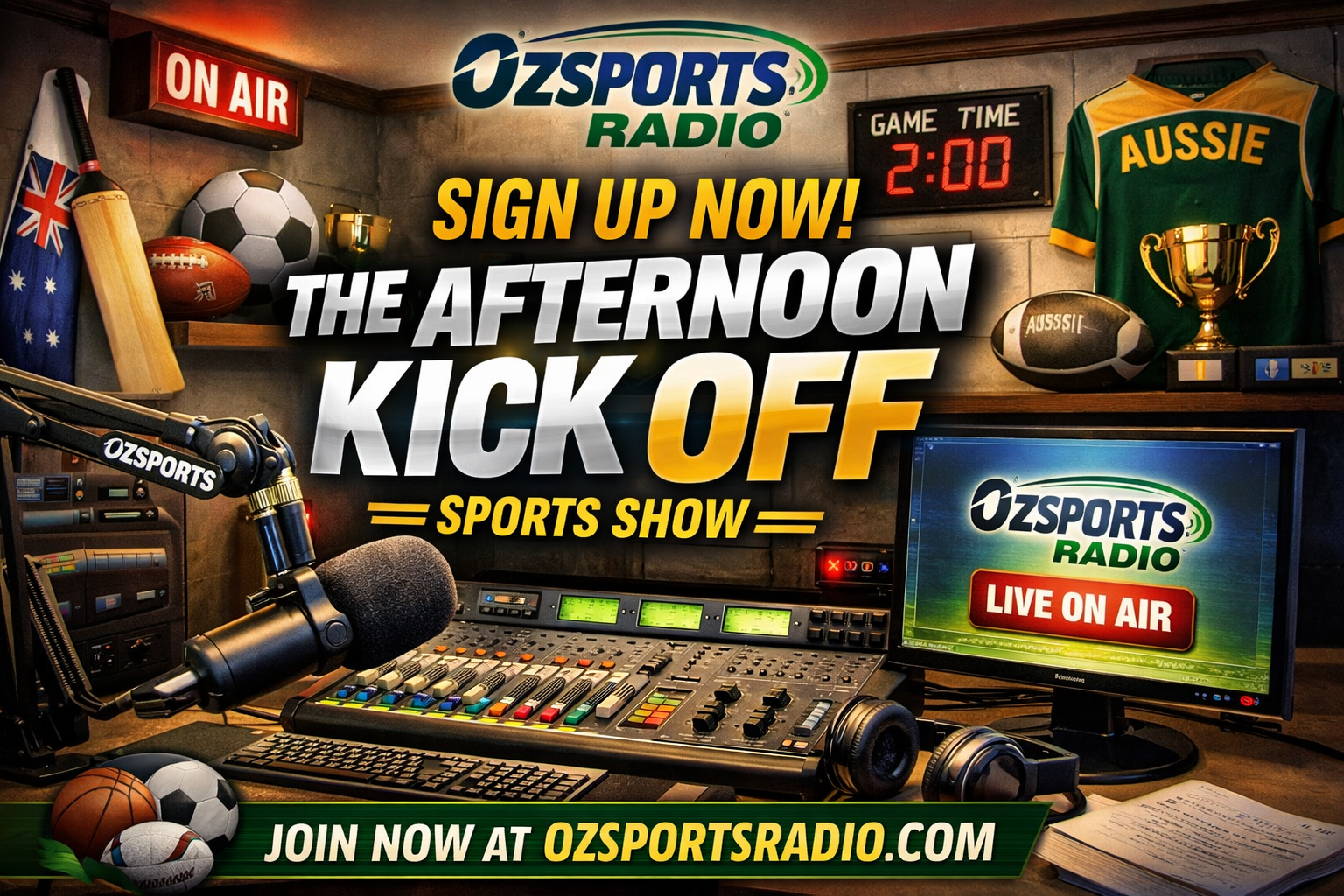 NEW SPORTS SHOW KICKS OFF THIS JUNE ON OZSPORTS RADIO
