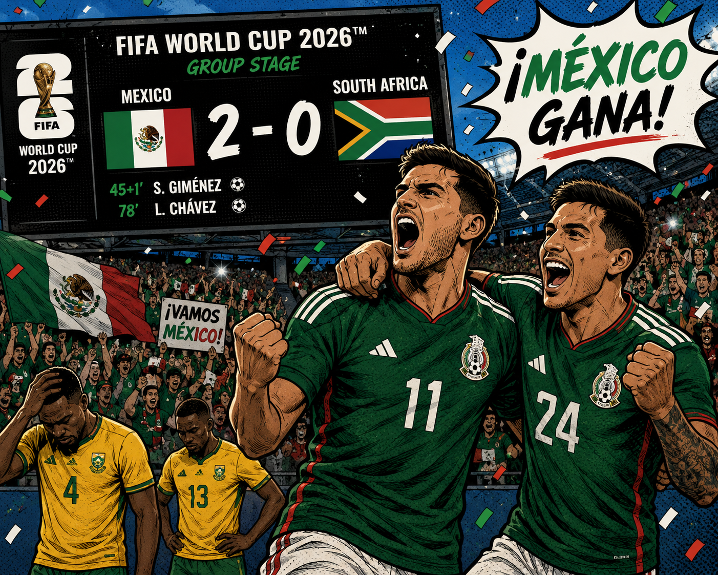 Mexico Too Strong for South Africa in 2-0 World Cup 2026 Victory